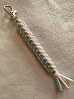 ティーホルダー（ハンドメイド）パステルピンク/パステルブルー/ホワイト