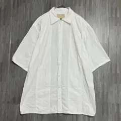 スカリー　コットン10.レース半袖シャツ　白　M