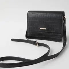 【MOUSSY】オールシーズン◎クロコダイル調 黒 ショルダーバッグ