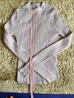 (新品)ユニクロ　U ニット 長袖 s 薄パープル