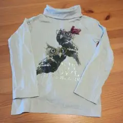 ザラキッズふくろうタートルシャツ100110