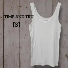 TIME AND TRU 【S】ホワイトタンクトップ 無地でシンプル