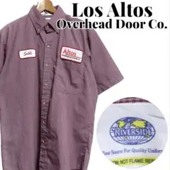 Los Altos Overhead Door Co. ロゴ刺繍 企業シャツ M