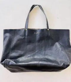 ブラック レザートートバッグ ジャンティバンディ