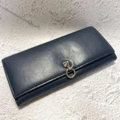【極稀少】フェンディ 長財布 ピーカブー ブルー グレー レザー スタッズ