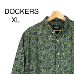 Levi's DOCKERS 半袖シャツ　花柄　緑　ヴィンテージ