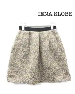 イエナ スローブ IENA SLOBE スカート ひざ丈 総柄 36 グレー