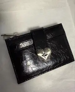 fennec 黒 ハート型金具 カードケース