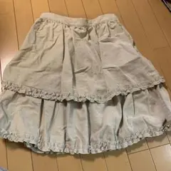 HIROKO KOSHINO familiar フリルスカート　ベージュ　160