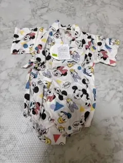 【新品】futafuta バースデイ ディズニー 甚兵衛 ロンパース ミッキー