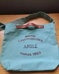 AIGLE エーグル　キャンバス　ショルダーバッグ
