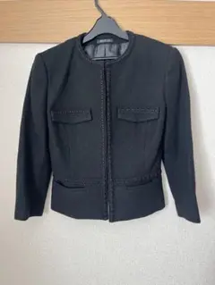 BLACK by moussy ツイードコート ブラック