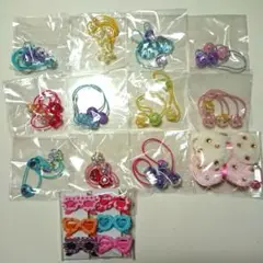 ★新品、未使用★カラフルなヘアゴム12種＆ヘアクリップ6種 セット