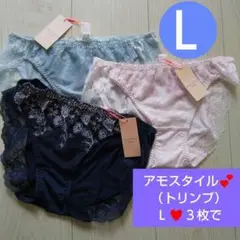Ｌ３枚で♥トリンプ アモスタイル♥ レギュラーショーツ Ｌ ♥ナイトファンタジア