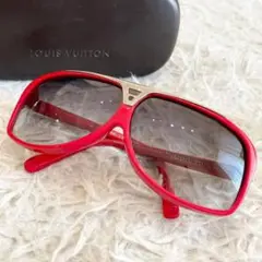 美品⭐️ルイヴィトン エヴィダンス モノグラム サングラス シルバー レッド