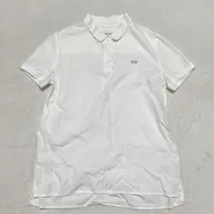 LACOSTE ラコステ◇半袖ポロシャツ 刺繍ロゴ 薄手 シアー 無地 36