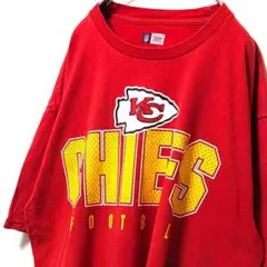 NFL カンザスシティチーフス ロゴ Tシャツ レッド 赤 XL 古着