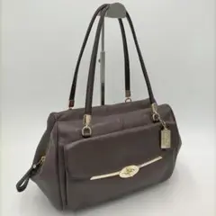 【美品】COACH コーチ 25166 ショルダーバッグ ダークブラウン