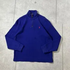 POLO Ralph Lauren ポロラルフローレン　ハーフジップ　青　M