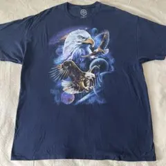 US古着　DOM Eagle 鷲 宇宙 グラフィック Tシャツ XXL