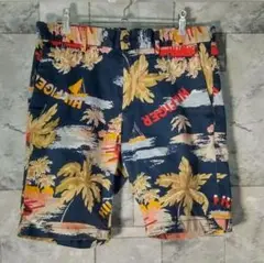 【美品】TOMMY HILFIGER 総柄 ハワイアンショートパンツ 30