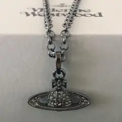 ヴィヴィアンウエストウッド　ミニバスレリーフネックレス　ガンメタ
