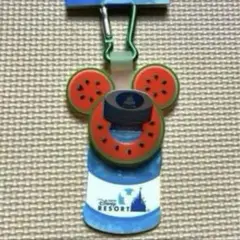 ディズニー　ミッキー スイカカラビナペットボトルホルダー付き