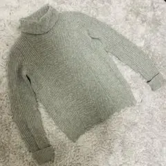 HYKE タートルネック ニット セーター ハイネック グレー