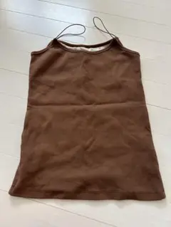 ブラウン スリップオン タンクトップ