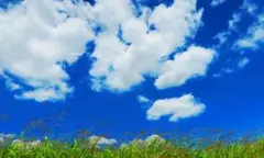 青空と白雲のきれいな風景（№8503)