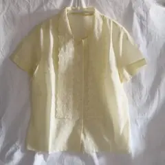 vintage⌇lemon yellow blouse