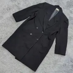a1624 Collection【9A2】ダブルブレスト ロングコート 黒