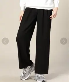 BEAUTY&YOUTH BYTF ジョーゼットタックワイドパンツ　ネイビー　S