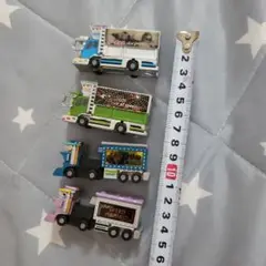 多色トラックデザインミニカー4台セット デコトラ コレクション