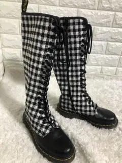 ドクターマーチン ロングブーツ ギンガムチェック