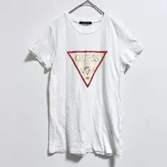 GUESS ゲス トライアングルロゴ 半袖Tシャツ クルーネック 夏 綿100%