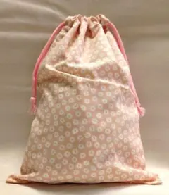 【おまとめ可】花柄巾着袋 着替え袋②