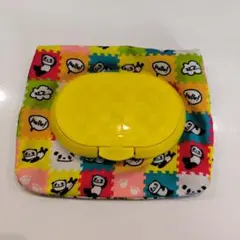 カラフルパンダ柄おしりふきケース