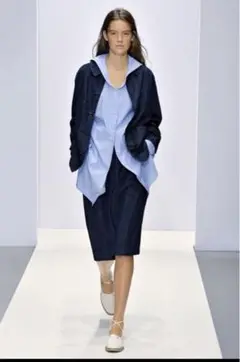 マーガレットハウエル 上質コットン100大人可愛いセーラカラーデザインブラウス