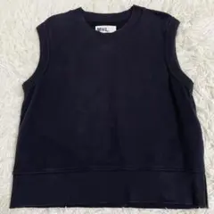 MHL 23SS マーガレットハウエル　ニットベスト クルーネック　ブラック