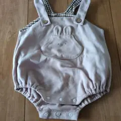 ウサギポケット付きロンパース ピンク 95cm未満
