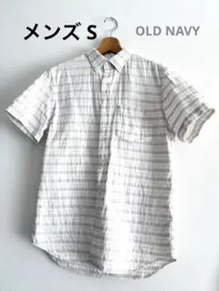 OLD NAVY メンズシャツ 柔らかい生地　ボーダー　半袖　S
