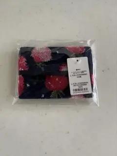 【新品未使用】フェイラー　ティッシュポーチ　ストロベリードット　ネイビー