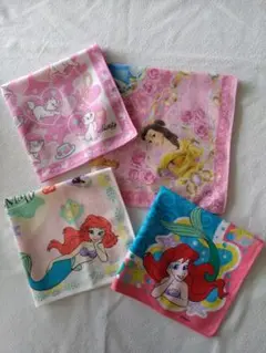 ディズニープリンセス＆マリー ランチーフ 4枚セット ランチクロス 給食ナフキン