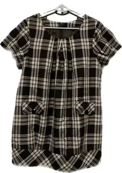 値下げ‼︎ レディース 17号 茶色チェック ワンピース