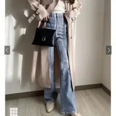 グレイル GRL デニムフレアパンツ