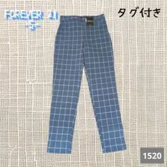 A-1520〈FOREVER 21〉チェック柄パンツ タグ付き
