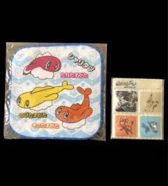 【非売品】くら寿司/ミニタオルとゲオ/マグネットタイルのセット