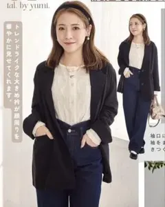 テーラードジャケット 黒　しまむら yumi 新品未使用　Mサイズ