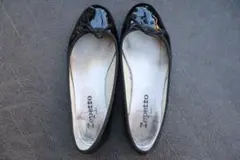 Repetto 黒 バレエシューズ 箱付き　37【定価3万】